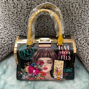 Nicole Lee “Thinking of You” 3D Butterfly and Floral Print Women's Handbag